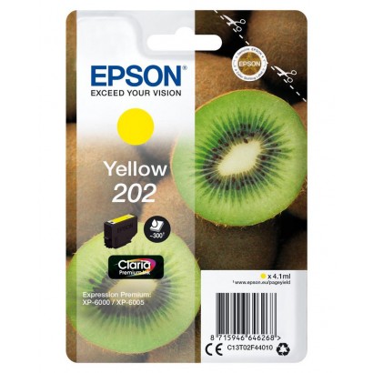 C13T02F44010 C13T02F44010 Epson Singlepack Yellow 202 Claria Premium Ink 864145 NONE - Only use for non-battery items