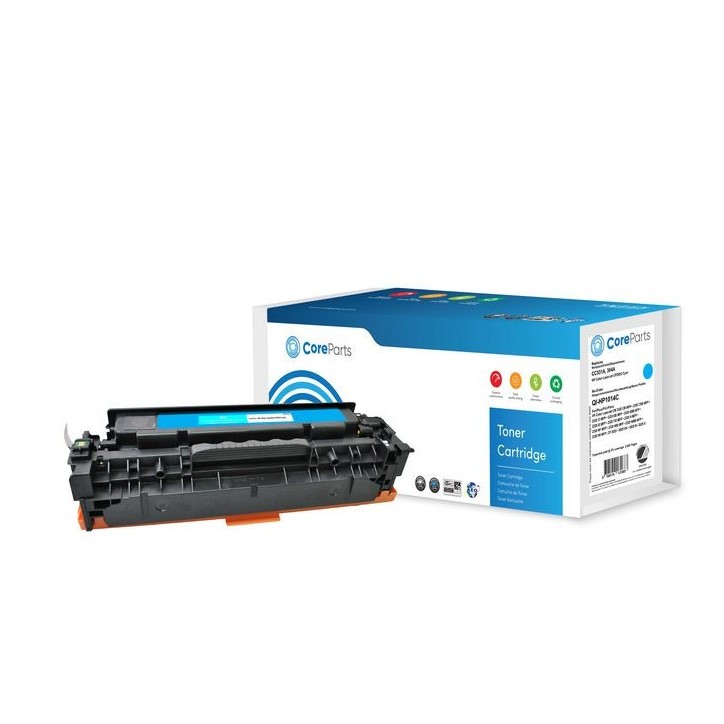 QI-HP1014C CoreParts Toner Cyan CC531A Pages: 2.800, Nordic Swan HP Color LaserJet CP2025 (304A) Series CC531A, APTHP531AE