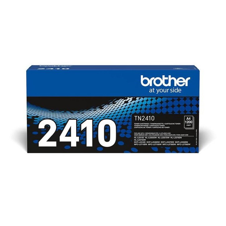 TN2410 Brother Brother TN-2410 Black Toner Cartridge. Prints up to 1,200 pages. 1200 pagine