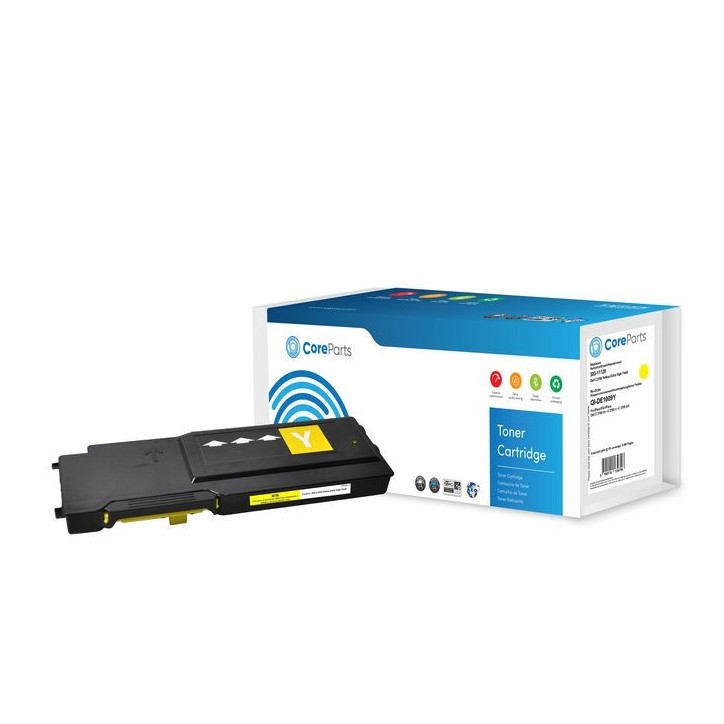 QI-DE1009Y CoreParts Toner Yellow 593-11120 Pages: 9.000 Dell C3760 Extra High Yield Series 593-11120, APTD59311120E