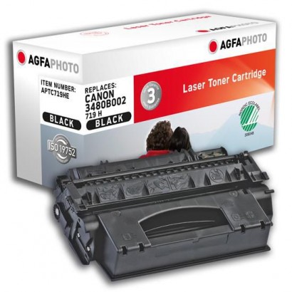 APTC719HE AgfaPhoto Replacement Toner for Canon, 6400 PY, Black