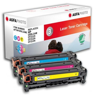 APTHPU0SL1AME AgfaPhoto Replacement Toner for HP, 1800 x3 PY, C/M/Y