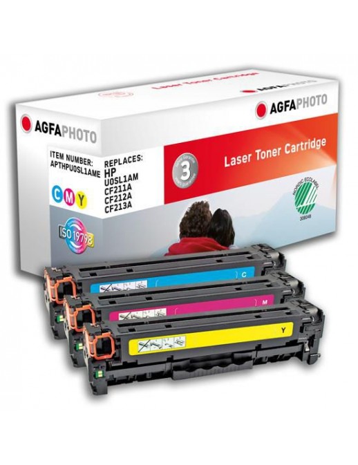APTHPU0SL1AME APTHPU0SL1AME AgfaPhoto Replacement Toner for HP, 1800 x3 PY, C/M/Y