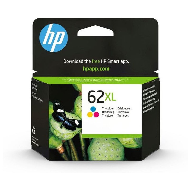 C2P07AE HP 62XL High Yield Tri-color Original Ink Cartridge