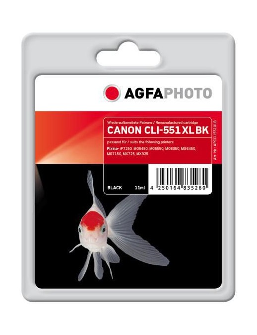 APCCLI551XLB APCCLI551XLB AgfaPhoto 5530, black CLI-551XL BK, 6443B001