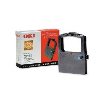 09002303 OKI Black Nylon Ribbon, 9pin 1000sh f 100-300