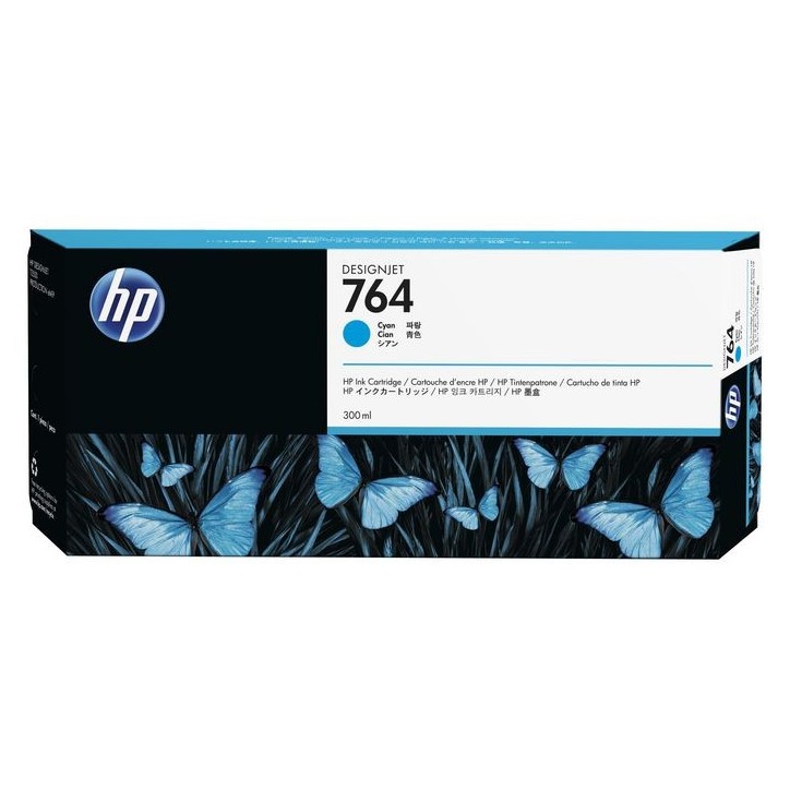 C1Q13A HP HP 764 300-ml Cyan DesignJet Ink Cartridge