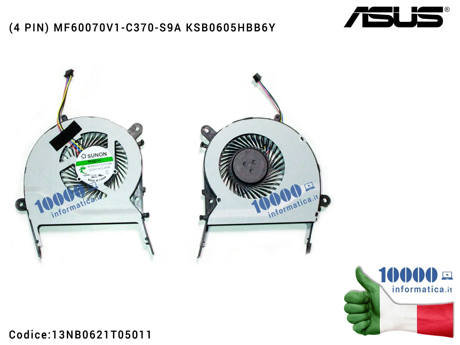 13NB0621T05011 Ventola di Raffreddamento Fan CPU ASUS VivoBook X555LD F555L F555LB F555LD F555LF F555LN F555LP A455 A455L X45... 13NB0621T05011 Ventola di Raffreddamento Fan CPU ASUS VivoBook X555LD F555L F555LB F555LD F555LF F555LN F555LP A455 A455L X45...