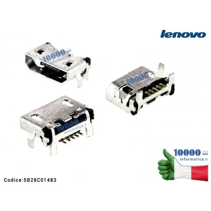 5B28C01483 Connettore di Alimentazione micro USB DC Power Jack LENOVO TAB 2 A10-70F A7600H A370E A3000 A3000H A5000 A7600 S91...