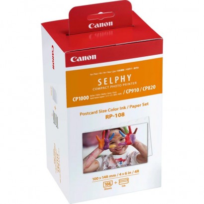 8568B001 8568B001 Canon RP-108 Colour Ink + 100 x 148 mm Paper Set, 108 Sheets