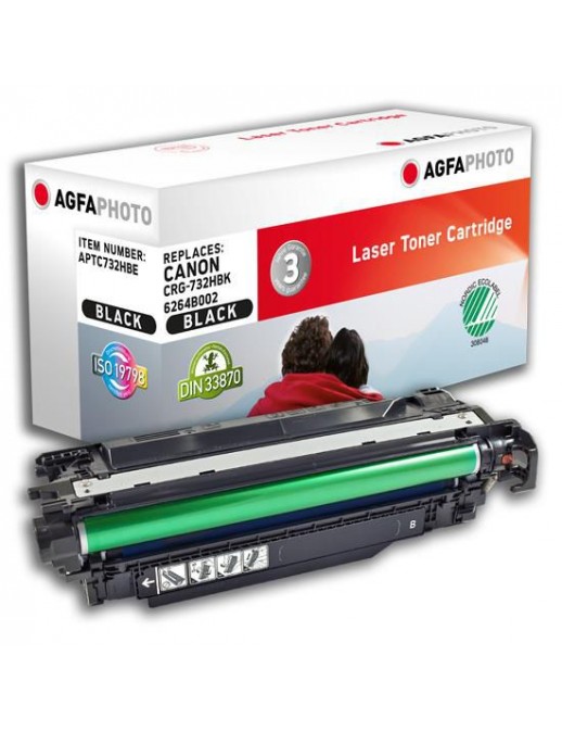 APTC732HBE AgfaPhoto Toner Cartridge for Canon i-SENSYS LBP7780Cx, 12000 pages, Black