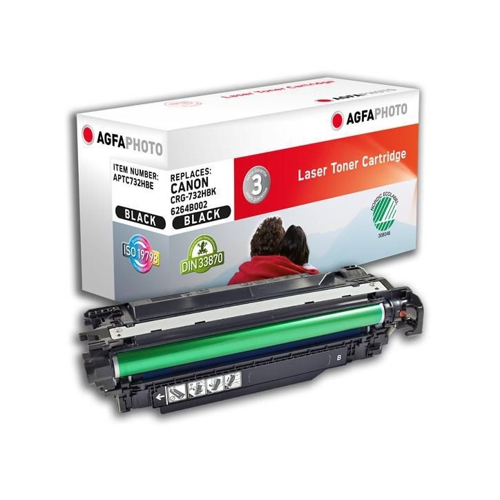 APTC732HBE AgfaPhoto Toner Cartridge for Canon i-SENSYS LBP7780Cx, 12000 pages, Black APTC732HBE AgfaPhoto Toner Cartridge for Canon i-SENSYS LBP7780Cx, 12000 pages, Black