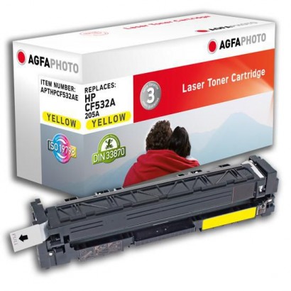 APTHPCF532AE AgfaPhoto Toner Cartridge for HP Color LaserJet Pro MFP M180, 900 pages, Yellow