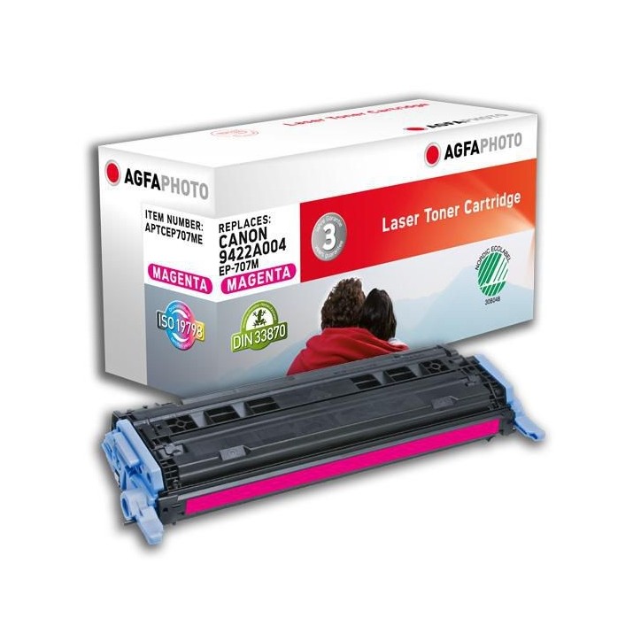 APTCEP707ME AgfaPhoto 2000 page yield, f/Canon, Magenta