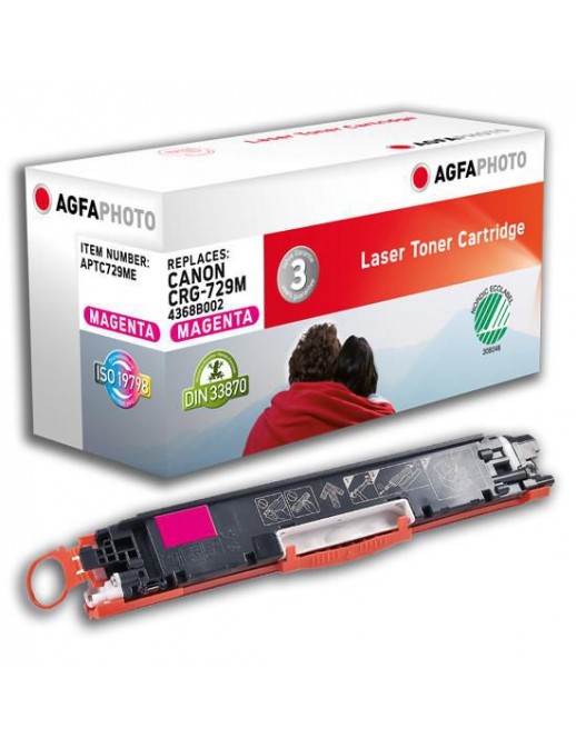 APTC729ME AgfaPhoto Toner Cartridge for Canon i-SENSYS LBP 7010C, 1000 pages, Magenta