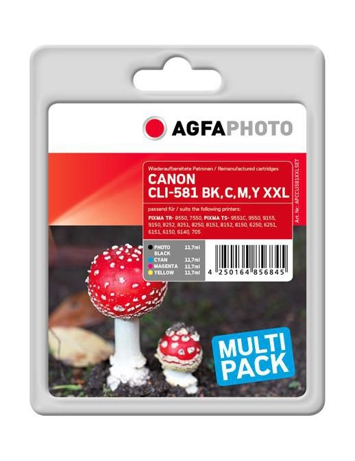 APCCLI581XXLSET APCCLI581XXLSET AgfaPhoto Ink, ph bk,c,m,y