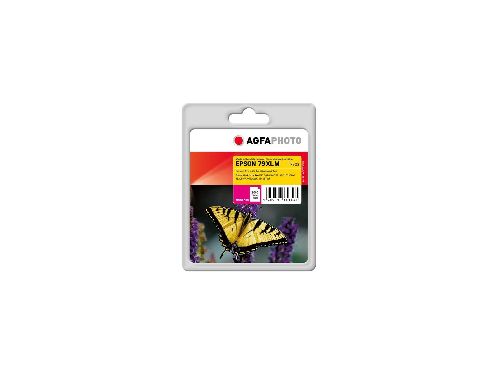 APET790MD APET790MD AgfaPhoto Ink Cartridge for Epson WorkForce Pro WF-5620DWF, 2000 pages, Magenta APET790MD APET790MD AgfaPhoto Ink Cartridge for Epson WorkForce Pro WF-5620DWF, 2000 pages, Magenta