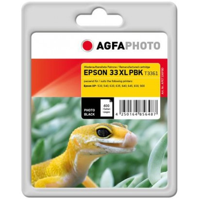 APET336PBD AgfaPhoto Ink Cartridge for Epson Expression Premium XP-900, 400 photos, Photo Black