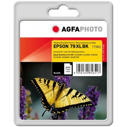 APET790BD AgfaPhoto Ink Cartridge for Epson WorkForce Pro WF-5620DWF, Black, 2600 pages