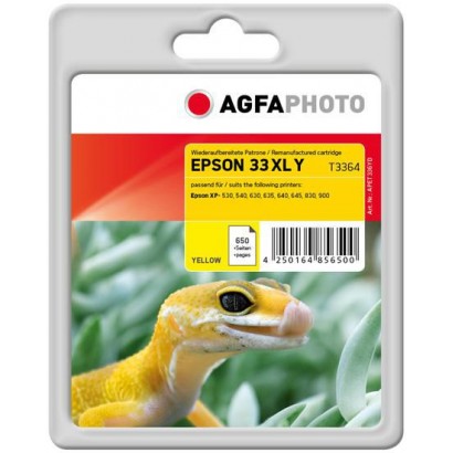 APET336YD AgfaPhoto Ink Cartridge for Epson Expression Premium XP-530, Yellow, 650 pages