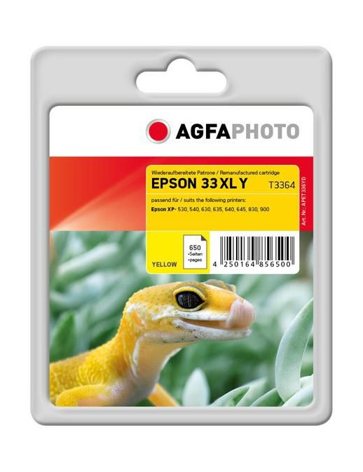 APET336YD AgfaPhoto Ink Cartridge for Epson Expression Premium XP-530, Yellow, 650 pages