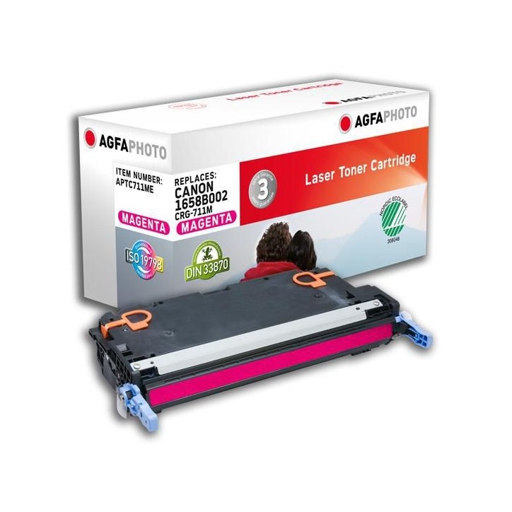 APTC711ME AgfaPhoto 6000 page yield, f/Canon, Magenta APTC711ME AgfaPhoto 6000 page yield, f/Canon, Magenta