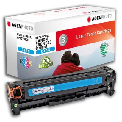 APTC731CE AgfaPhoto Toner Cartridge for Canon i-SENSYS LBP7100CN/7110CW, 1500 pages, Cyan