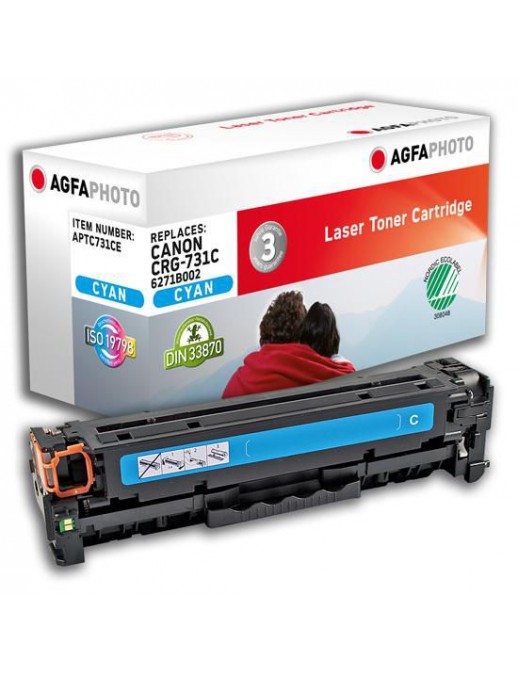 APTC731CE AgfaPhoto Toner Cartridge for Canon i-SENSYS LBP7100CN/7110CW, 1500 pages, Cyan