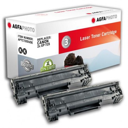 APTC725DUOE APTC725DUOE AgfaPhoto 2x 1600 page yield, f/Canon, Black