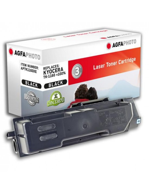 APTK1160XE AgfaPhoto Toner Cartridge for Kyocera ECOSYS P2040dn, Black, 14400 pages