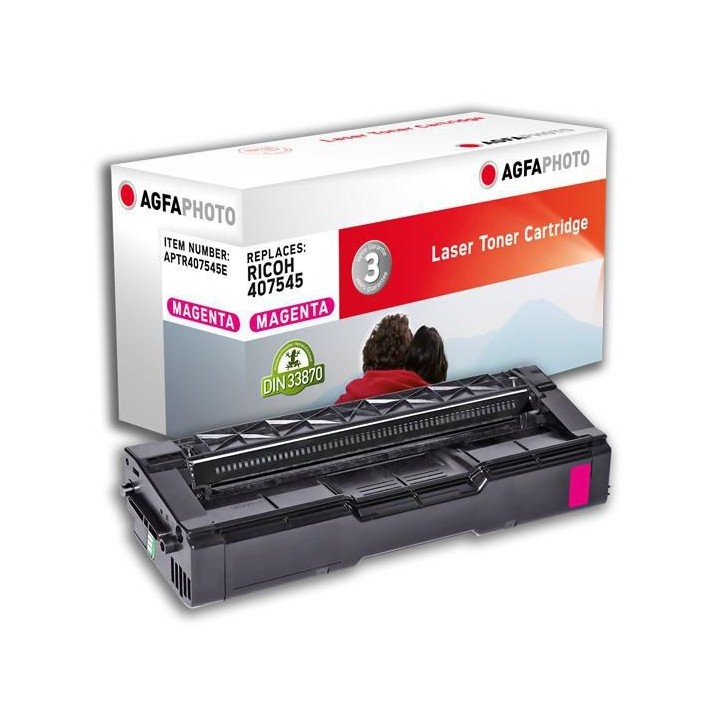 APTR407545E AgfaPhoto Toner Cartridge for Ricoh Aficio SP C250SF, Magenta, 1600 pages