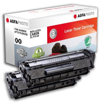 APTCFX10DUOE APTCFX10DUOE AgfaPhoto 2x 2000 page yield, f/Canon, black