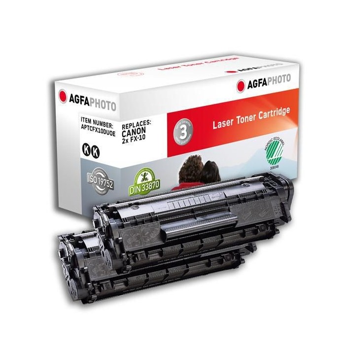 APTCFX10DUOE AgfaPhoto 2x 2000 page yield, f/Canon, black