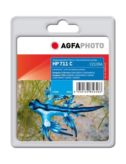 APHP711C AgfaPhoto Cyan, 30ml, HP DesignJet T120/T520