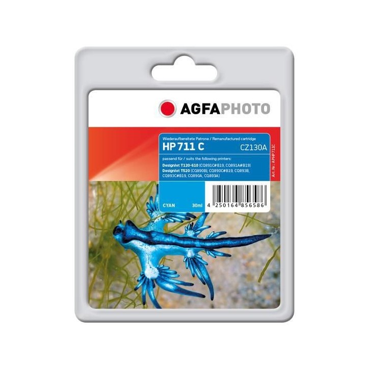 APHP711C AgfaPhoto Cyan, 30ml, HP DesignJet T120/T520