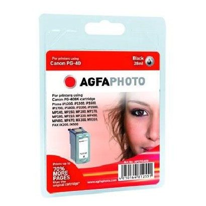 APCPG40B APCPG40B AgfaPhoto cartridge black for printers using PG-40/50 PG-40, 0615B001, PG-50, 0616B001, APPG40B