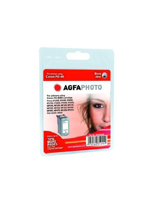 APCPG40B AgfaPhoto cartridge black for printers using PG-40/50 PG-40, 0615B001, PG-50, 0616B001, APPG40B