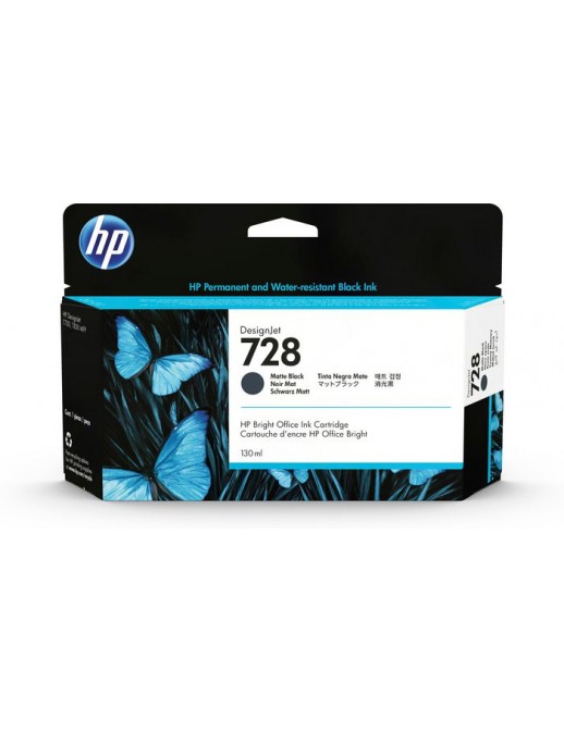 3WX25A 3WX25A HP 728 130-ml Matte Black DesignJet Ink Cartridge