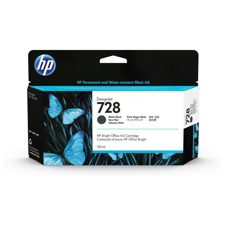 3WX25A HP 728 130-ml Matte Black DesignJet Ink Cartridge