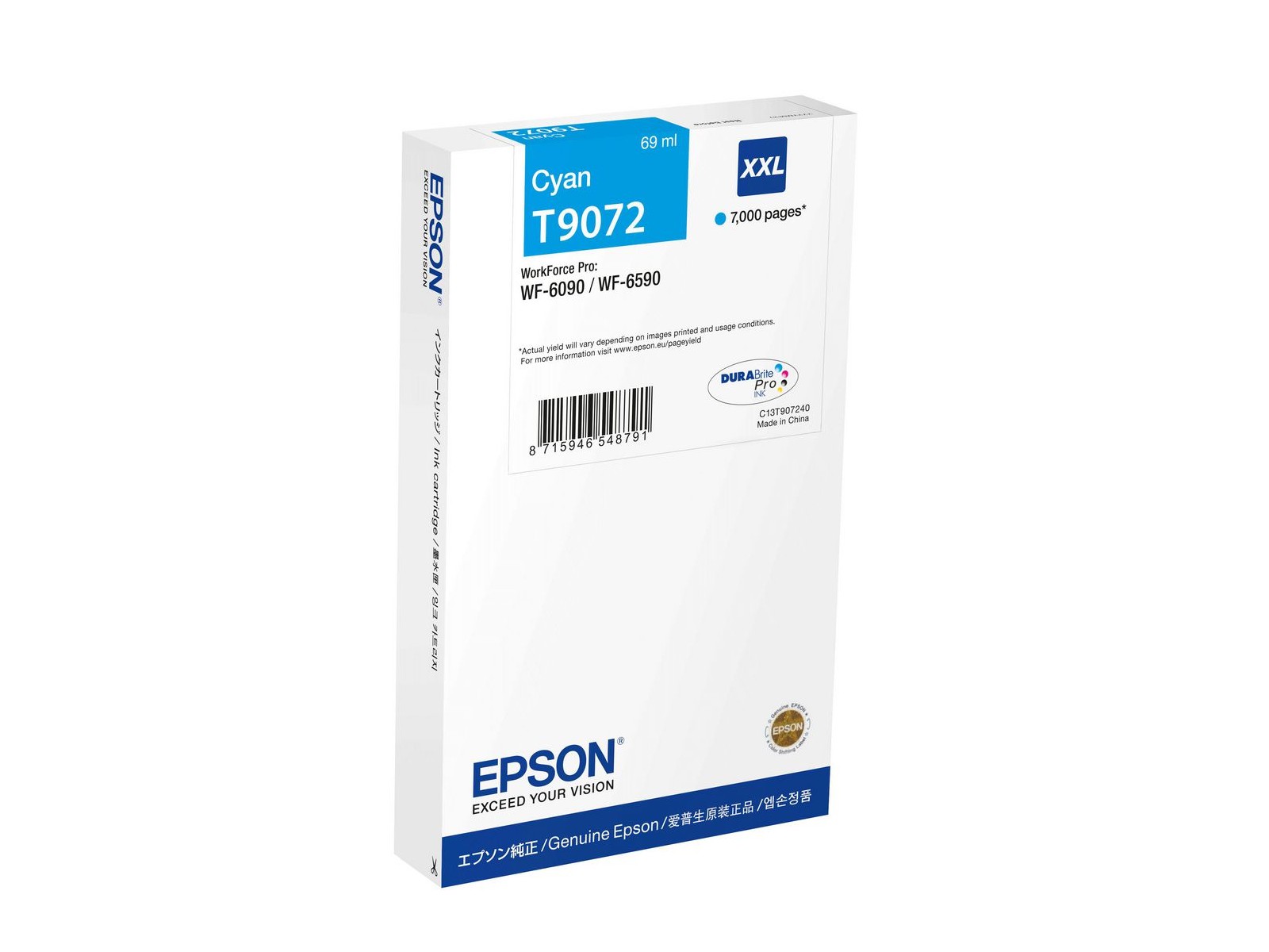 C13T90724N C13T90724N Epson Wf-6Xxx Ink Cartridge Cyan Xxl