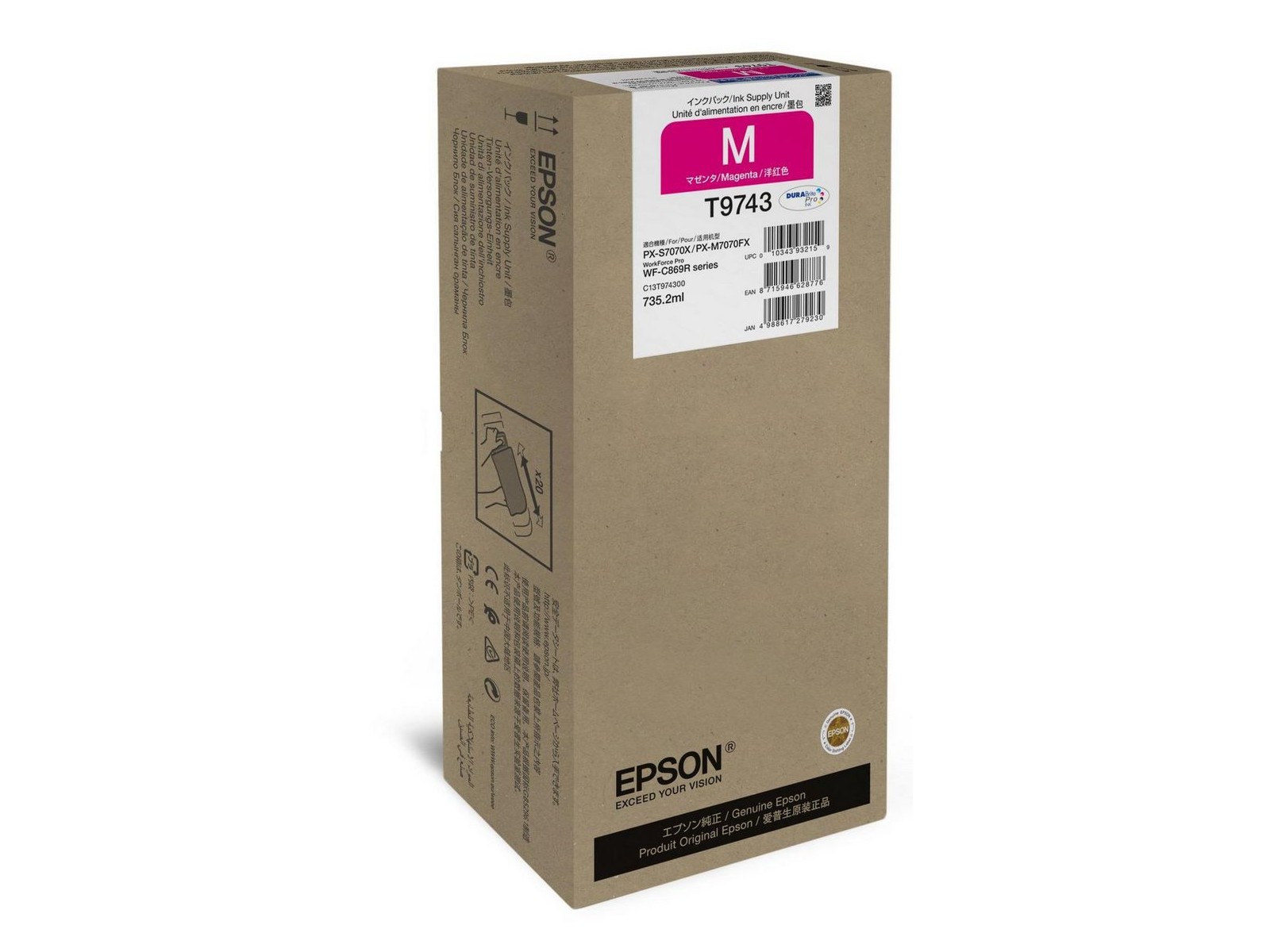 C13T97430N C13T97430N Epson Ink Cartridge 1 Pc(S) Original Magenta