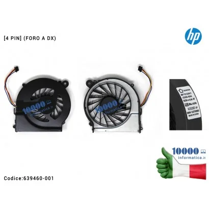 639460-001 Ventola Fan CPU HP 255 G1, 255 G1, 245 G1, 245 G1 (4 PIN) Ventola Fan CPU [4 PIN] (FORO A DX) HP Pavilion G4-1000 ...