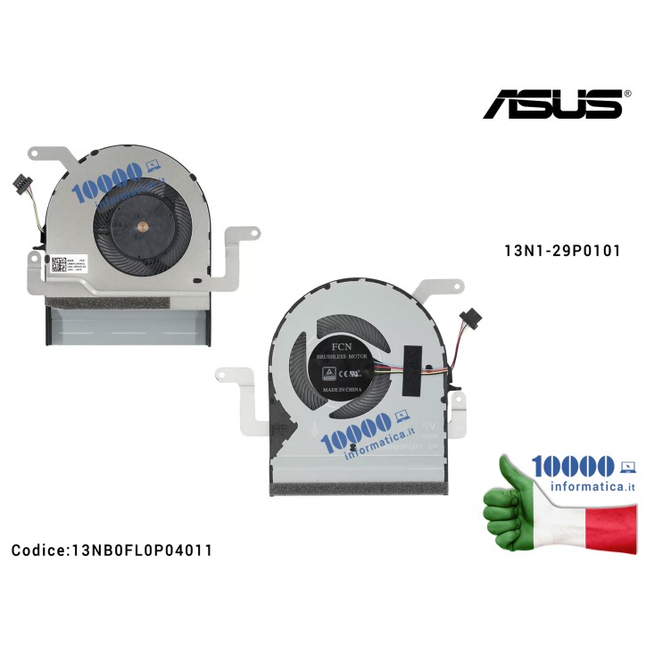 Ventola Fan GPU ASUS VivoBook N580V N580VD N580VN X580V X580VD X580V X580VN X580G X580GD 13N1-29P0101