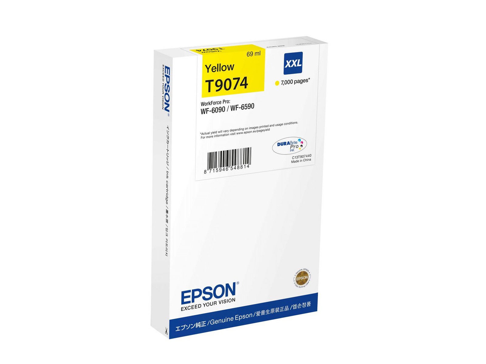 C13T90744N C13T90744N Epson Wf-6Xxx Ink Cartridge Yellow Xxl C13T90744N C13T90744N Epson Wf-6Xxx Ink Cartridge Yellow Xxl