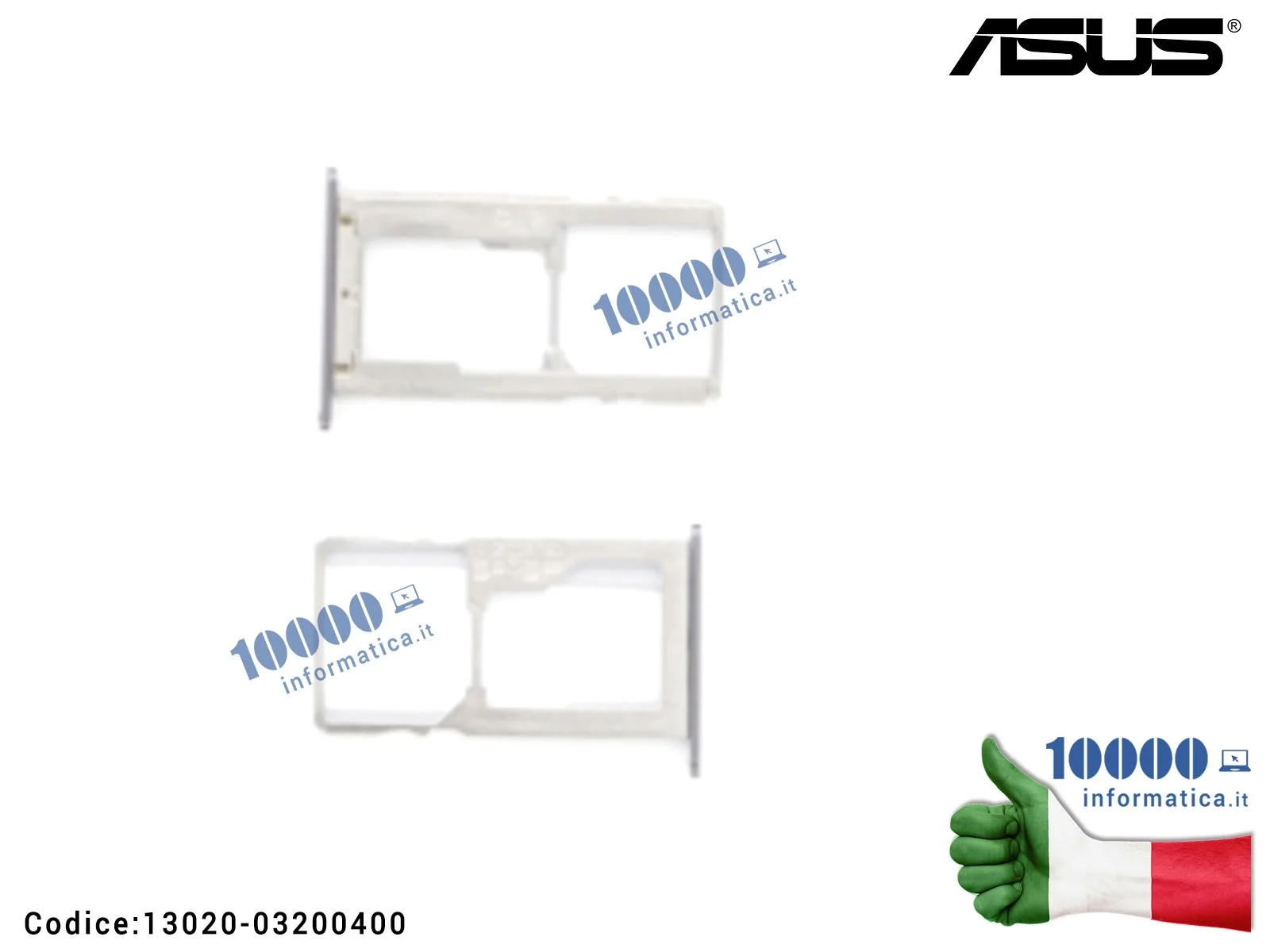 13020-03200400 Carrello SIM Tray ASUS ZenFone 3 Max ZC553KL (X00DD) [SILVER]