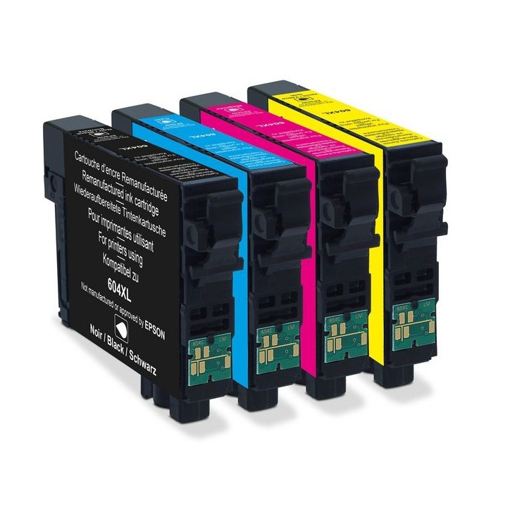 QI-EP2080BCMY CoreParts Toner Black, Cyan, Magenta, Yellow Multipack for EPSON suitable for PACK 4 REM. FOR EPS.604XL BCMY 604XL