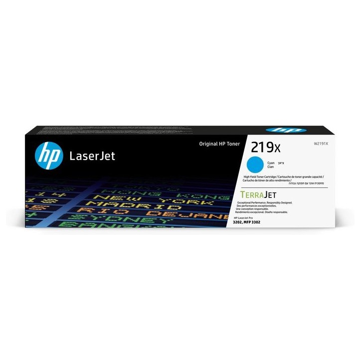 W2191X HP 219X High Yield Cyan Original Laserjet Toner Cartridge