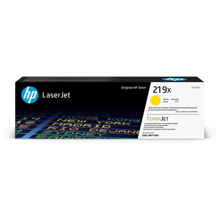W2192X HP 219X High Yield Yellow Original Laserjet Toner Cartridge