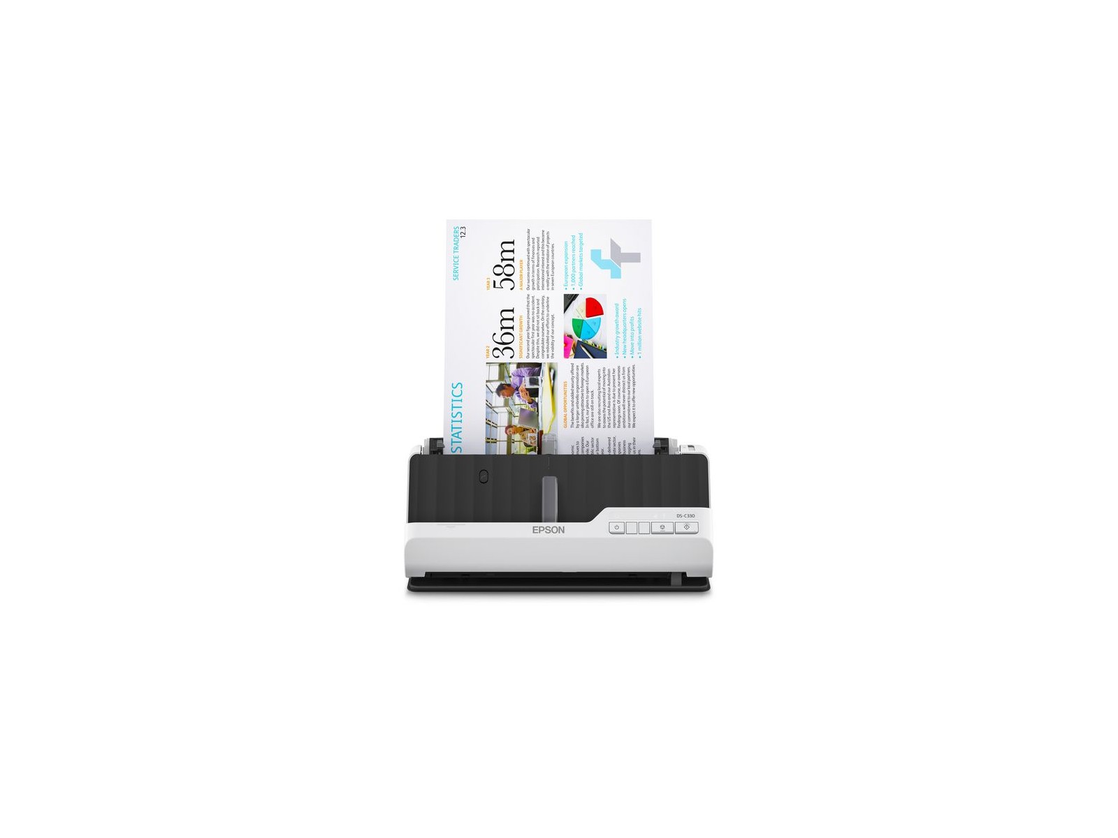 B11B272401 B11B272401 Epson Ds-C330 Adf + Sheet-Fed Scanner 600 X 600 Dpi A4 Black, White