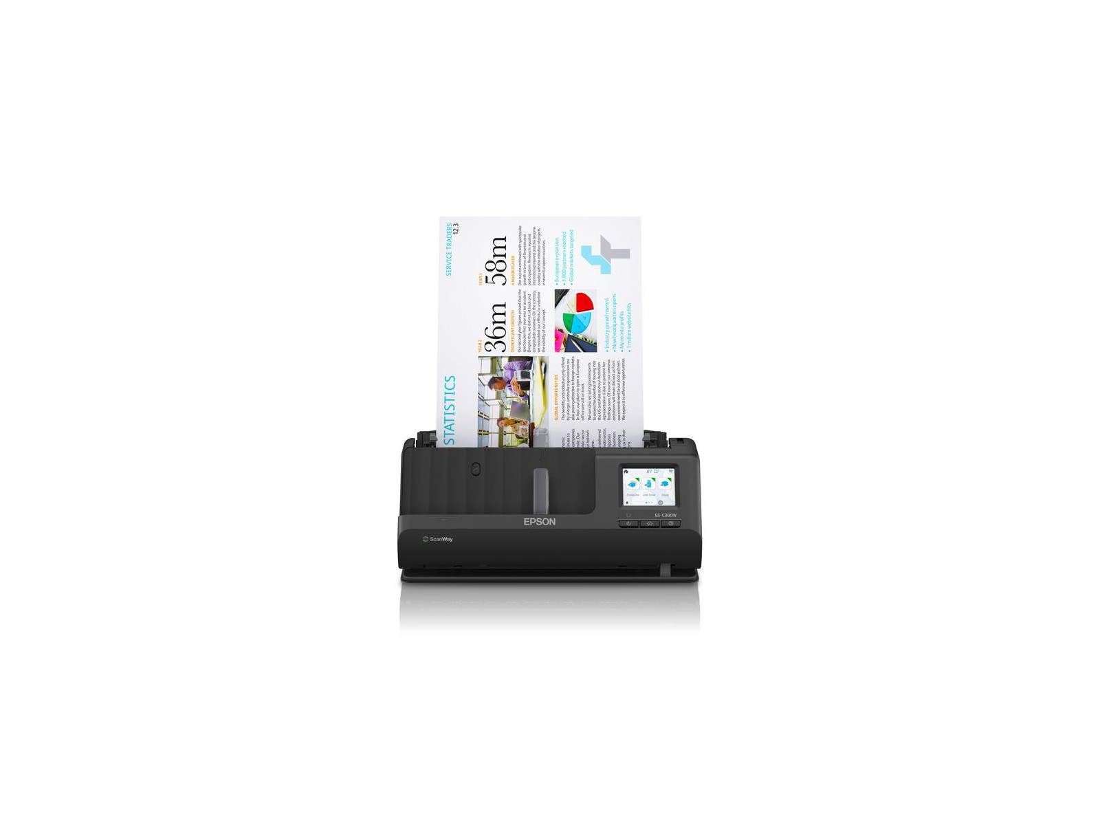 B11B269401 B11B269401 Epson Es-C380W Adf + Sheet-Fed Scanner 600 X 600 Dpi A4 Black